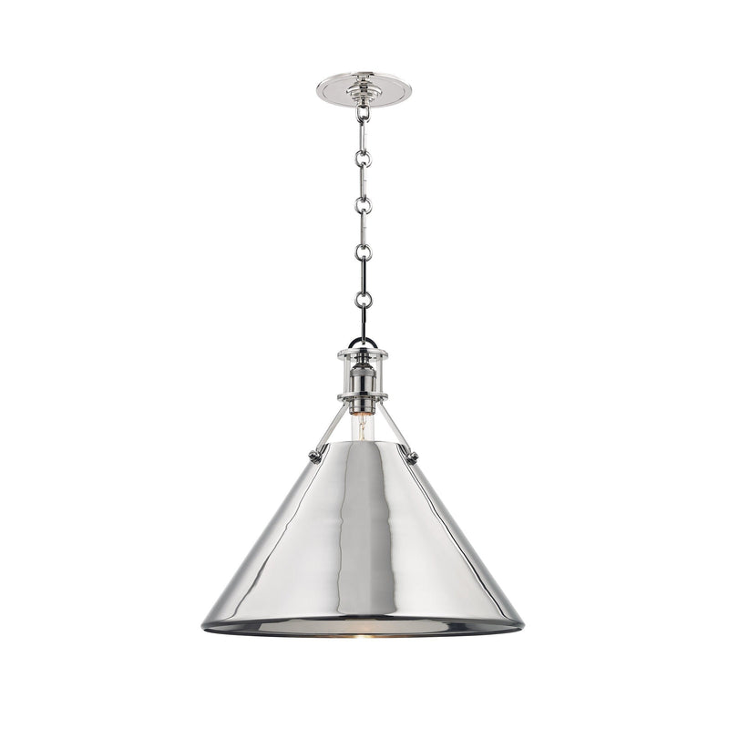 Lighting - Pendant Metal No.2 1 Light Large Pendant // Polished Nickel 