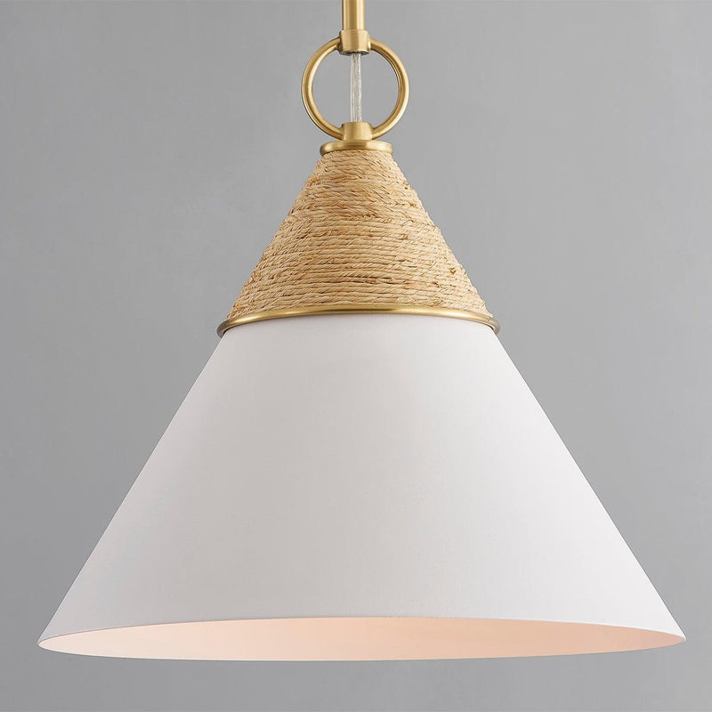 Lighting - Pendant Mica 1 Light Pendant // Aged Brass // Large 