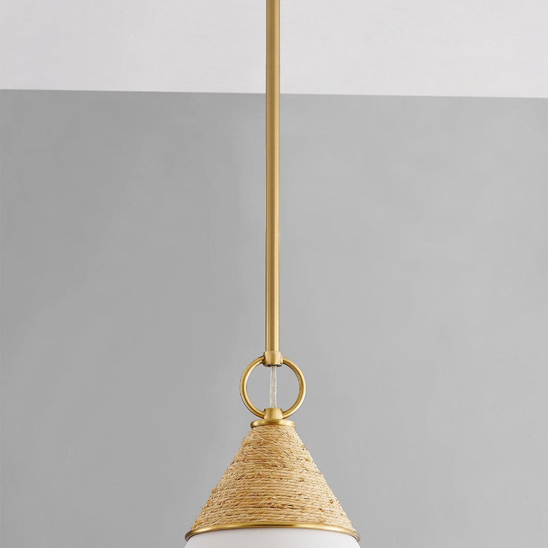 Lighting - Pendant Mica 1 Light Pendant // Aged Brass // Large 