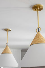 Lighting - Pendant Mica 1 Light Pendant // Aged Brass // Small 