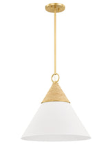 Lighting - Pendant Mica 1 Light Pendant // Aged Brass // Small 