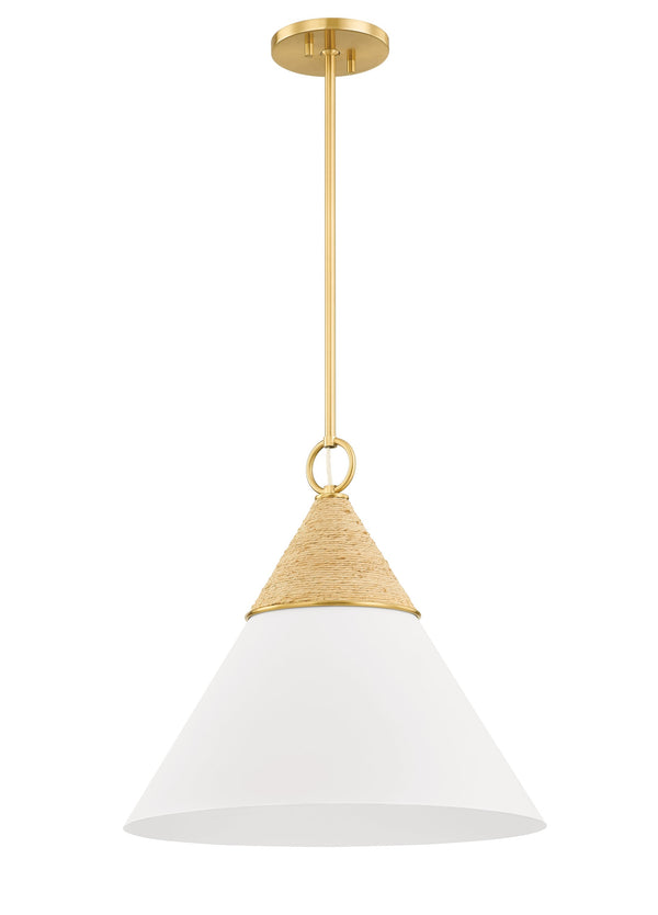 Lighting - Pendant Mica 1 Light Pendant // Aged Brass // Small 