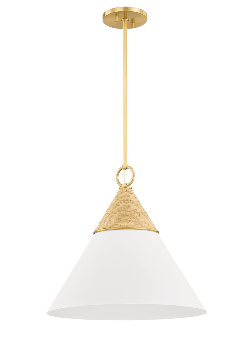 Lighting - Pendant Mica 1 Light Pendant // Aged Brass // Small 