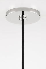 Lighting - Pendant Milo 1 Light Small Pendant // Polished Nickel & White 