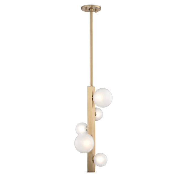 Lighting - Pendant Mini Hinsdale 5 Light Pendant // Aged Brass 