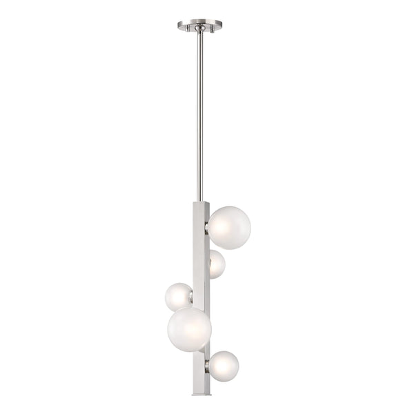 Lighting - Pendant Mini Hinsdale 5 Light Pendant // Polished Nickel 