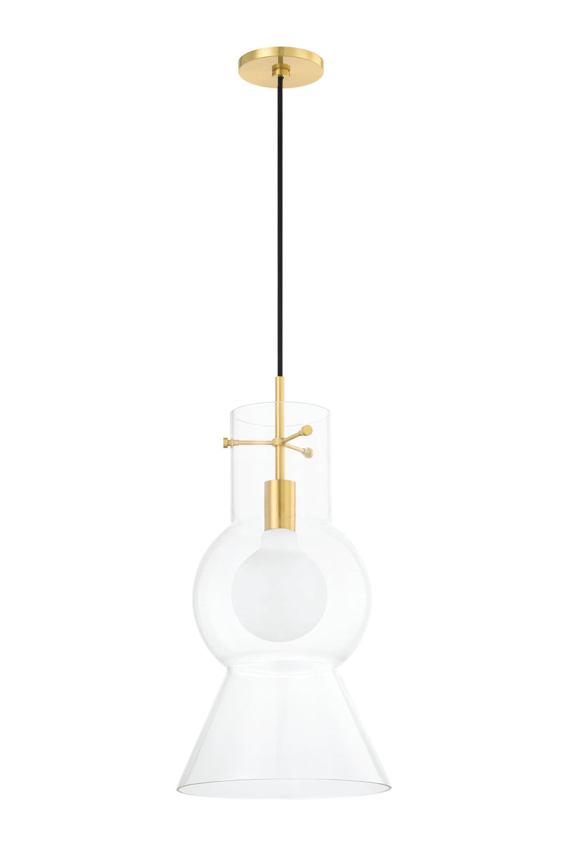 Lighting - Pendant Mirabel 1 Light Pendant // Aged Brass // Small 