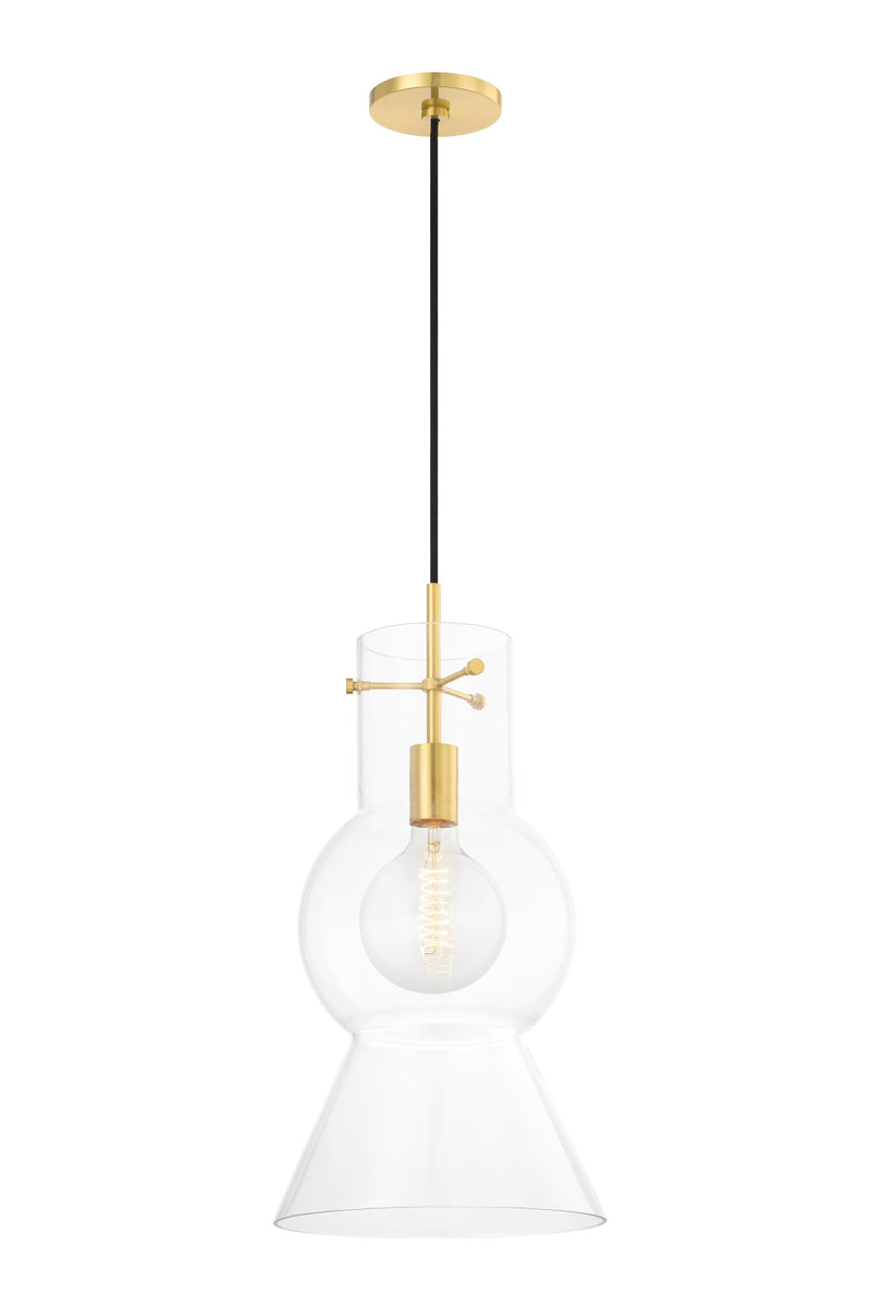 Lighting - Pendant Mirabel 1 Light Pendant // Aged Brass // Small 