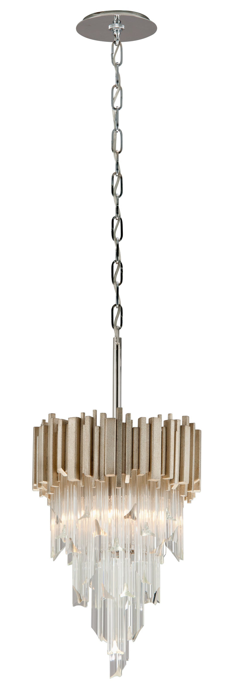 Lighting - Pendant Mystique 3lt Pendant // Modern Silver Leaf 