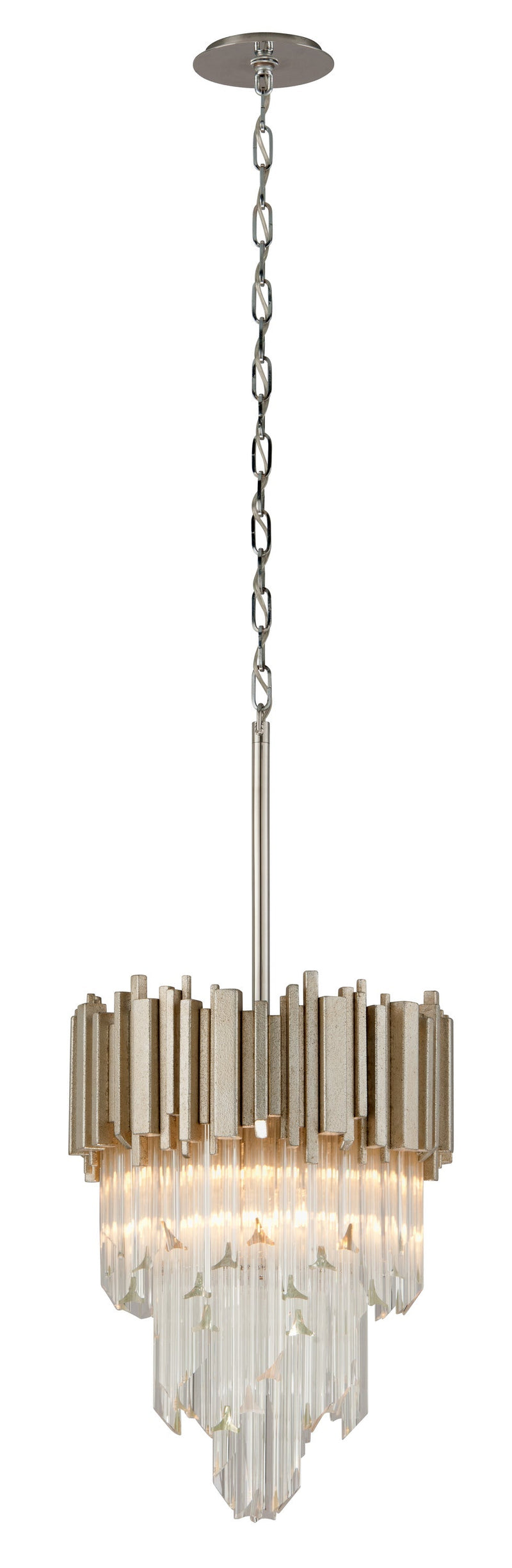 Lighting - Pendant Mystique 4lt Pendant // Modern Silver Leaf 