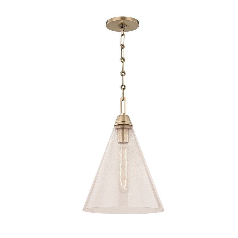 Lighting - Pendant Newbury 1 Light Pendant // Aged Brass // Small 