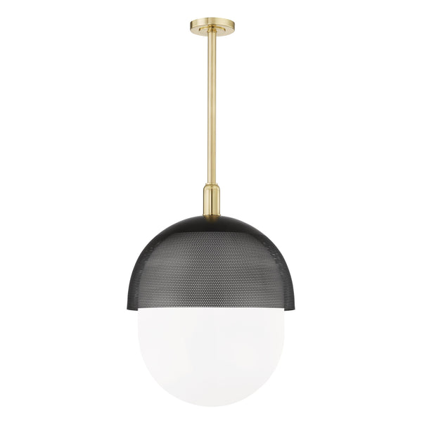 Lighting - Pendant Nyack 1 Light Large Pendant // Aged Brass & Black 