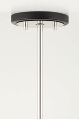 Lighting - Pendant Opal 2 Light Pendant // Soft Black with Stainless Steel 