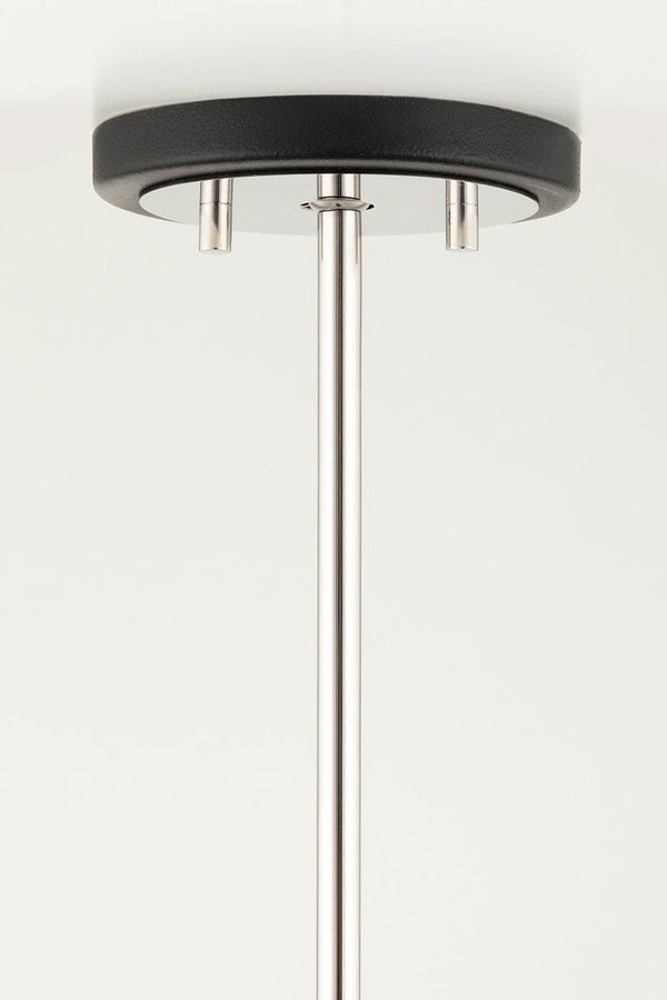 Lighting - Pendant Opal 2 Light Pendant // Soft Black with Stainless Steel 