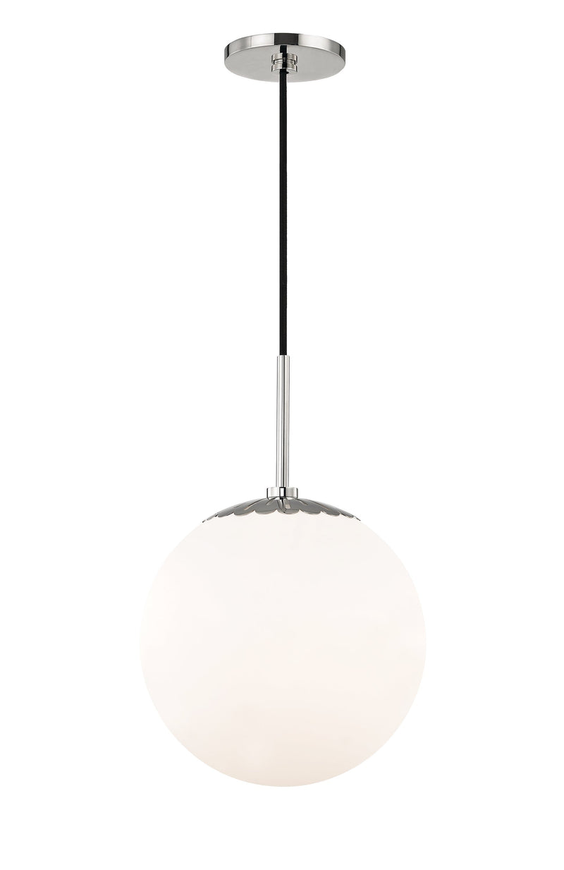 Lighting - Pendant Paige 1 Light Large Pendant // Polished Nickel 