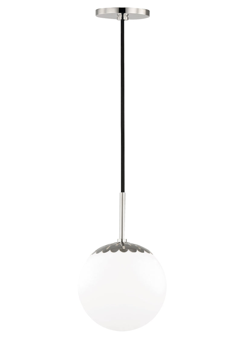 Lighting - Pendant Paige 1 Light Small Pendant // Polished Nickel 