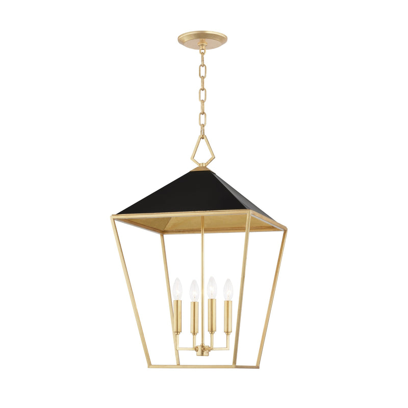 Lighting - Pendant Paxton 4 Light Medium Pendant // Gold Leaf & Black 