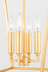 Lighting - Pendant Paxton 4 Light Small Pendant // Gold Leaf & Black 