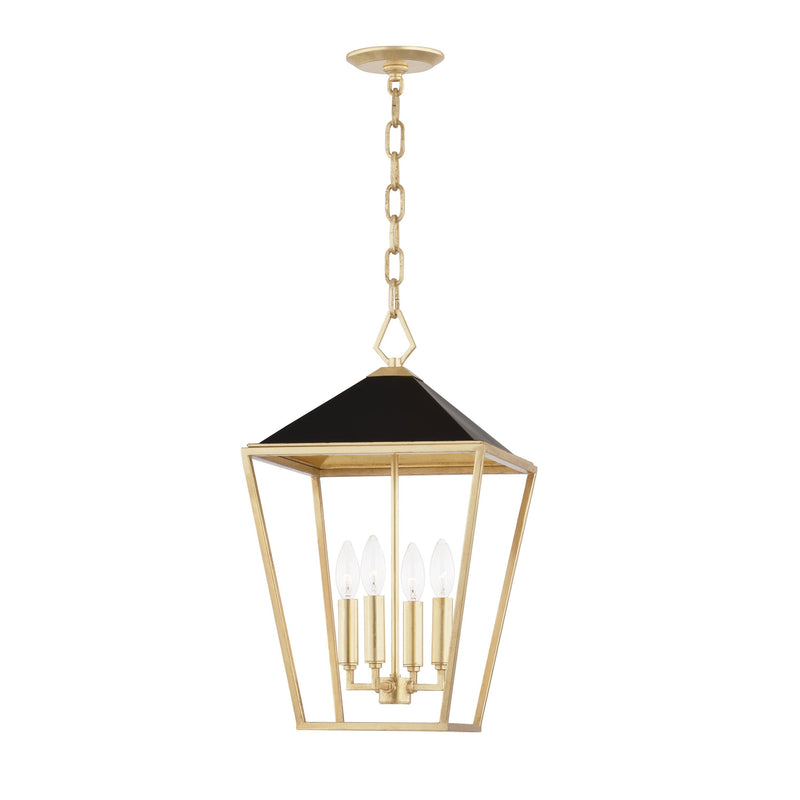 Lighting - Pendant Paxton 4 Light Small Pendant // Gold Leaf & Black 