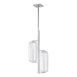 Lighting - Pendant Pebble 2 Light Pendant // Polished Nickel 