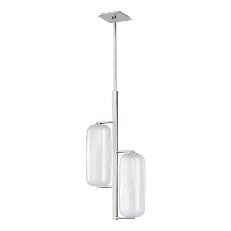 Lighting - Pendant Pebble 2 Light Pendant // Polished Nickel 