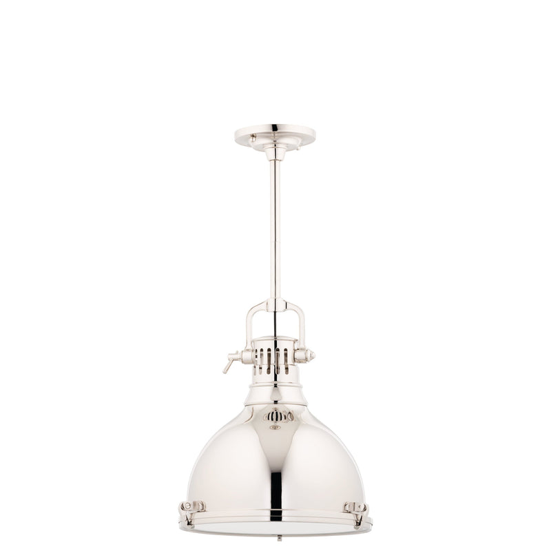 Lighting - Pendant Pelham 1 Light Pendant // Polished Nickel // Large 