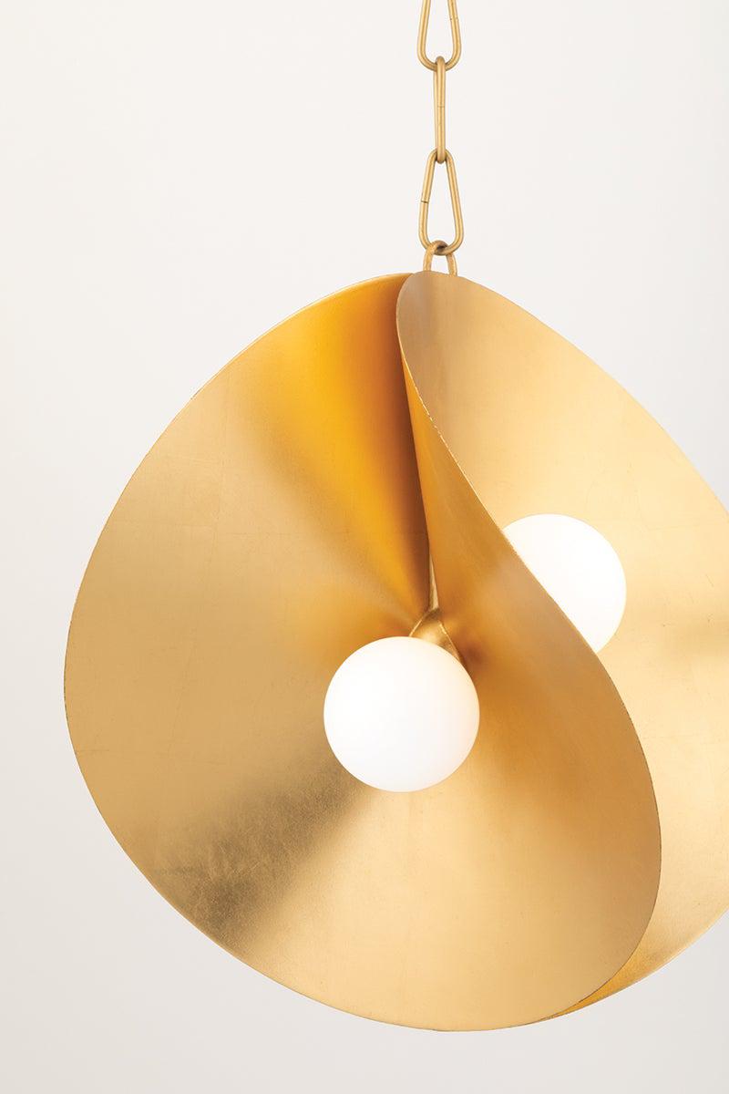 Lighting - Pendant Peony 4 Light Small Pendant // Gold Leaf 