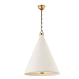 Lighting - Pendant Plaster No.1 2 Light Large Pendant // Aged Brass & White Plaster 