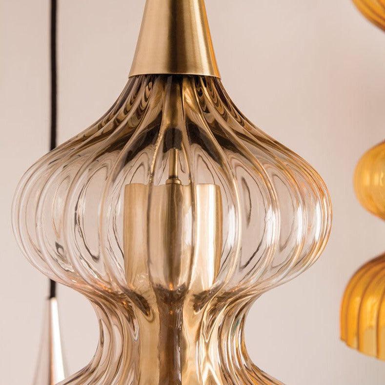 Lighting - Pendant Pomfret 1 Light Pendant With Bronze Glass // Aged Brass 