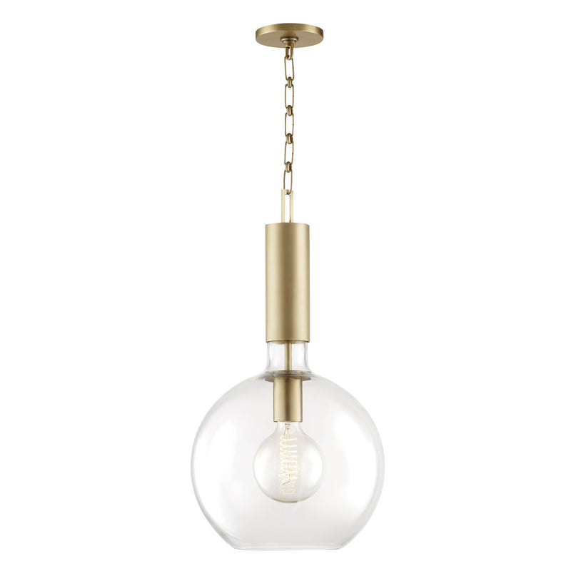 Lighting - Pendant Raleigh 1 Light Large Pendant // Aged Brass 