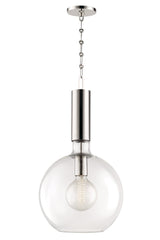 Lighting - Pendant Raleigh 1 Light Large Pendant // Polished Nickel 