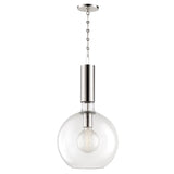 Lighting - Pendant Raleigh 1 Light Large Pendant // Polished Nickel 