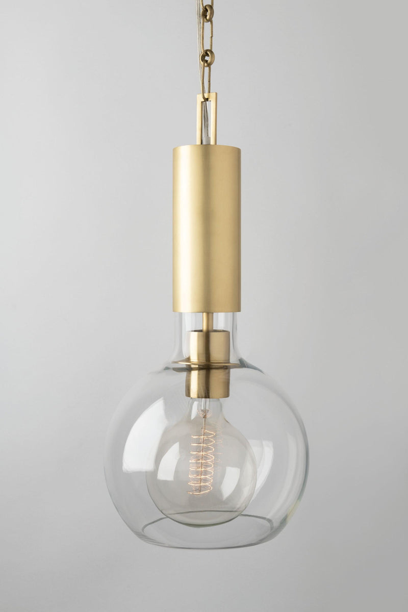 Lighting - Pendant Raleigh 1 Light Small Pendant // Aged Brass 