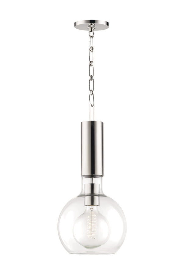 Lighting - Pendant Raleigh 1 Light Small Pendant // Polished Nickel 