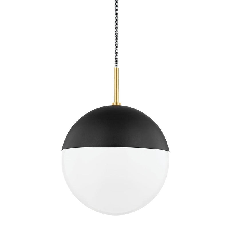 Lighting - Pendant Renee 1 Light Large Pendant // Aged Brass & Black 