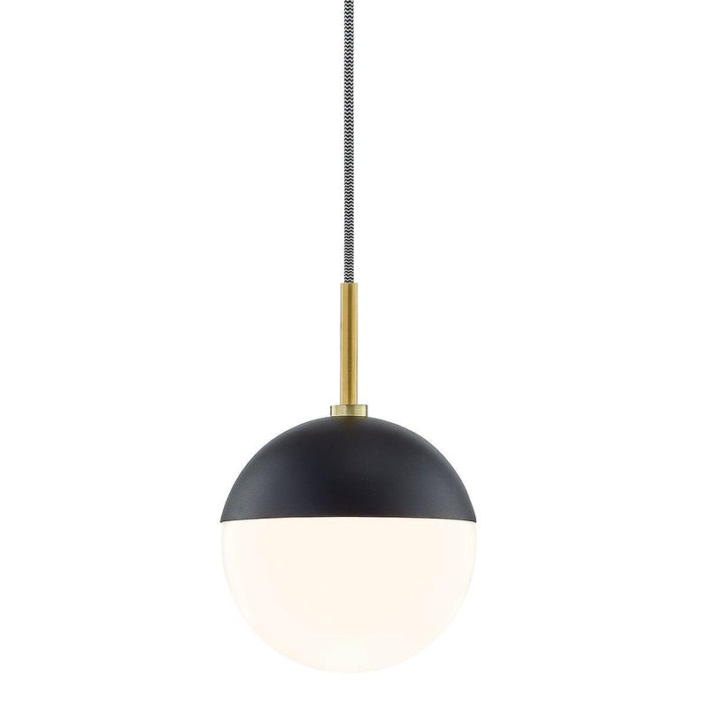 Lighting - Pendant Renee 1 Light Pendant // Aged Brass & Black 