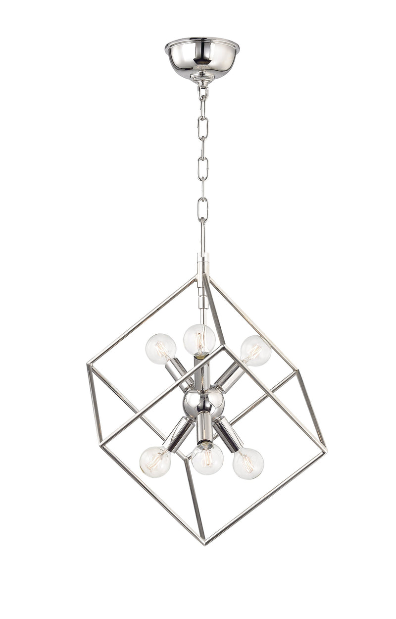 Lighting - Pendant Roundout 6 Light Pendant // Polished Nickel 