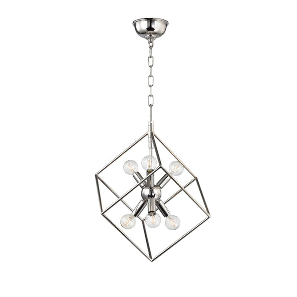 Lighting - Pendant Roundout 6 Light Pendant // Polished Nickel 