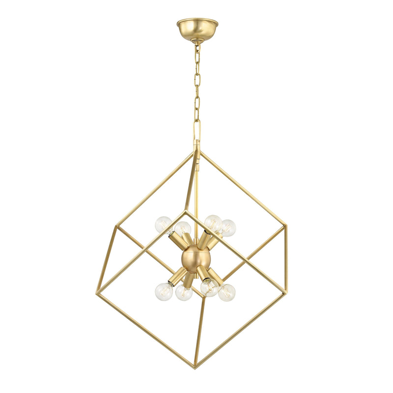 Lighting - Pendant Roundout 8 Light Pendant // Aged Brass 