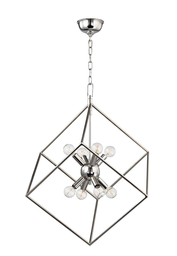 Lighting - Pendant Roundout 8 Light Pendant // Polished Nickel 