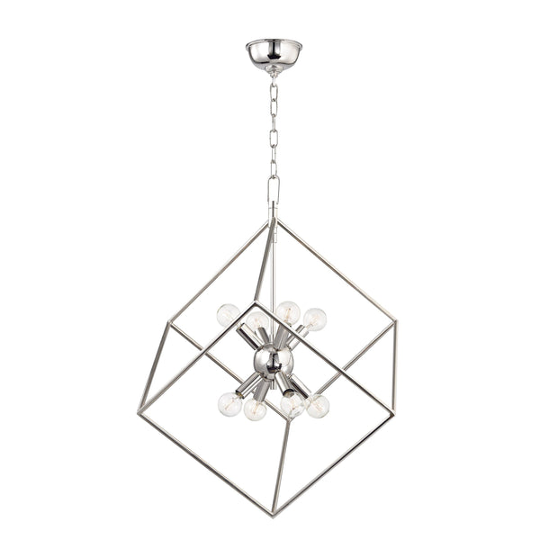 Lighting - Pendant Roundout 8 Light Pendant // Polished Nickel 