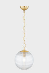 Lighting - Pendant Sara 1 Light Pendant // Aged Brass // Large 