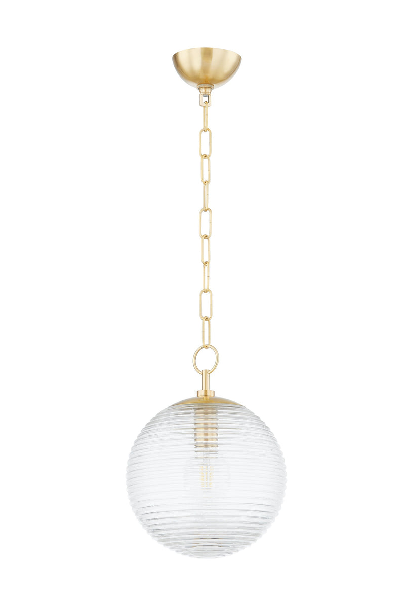 Lighting - Pendant Sara 1 Light Pendant // Aged Brass // Large 