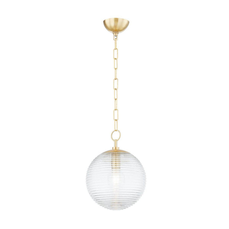 Lighting - Pendant Sara 1 Light Pendant // Aged Brass // Large 