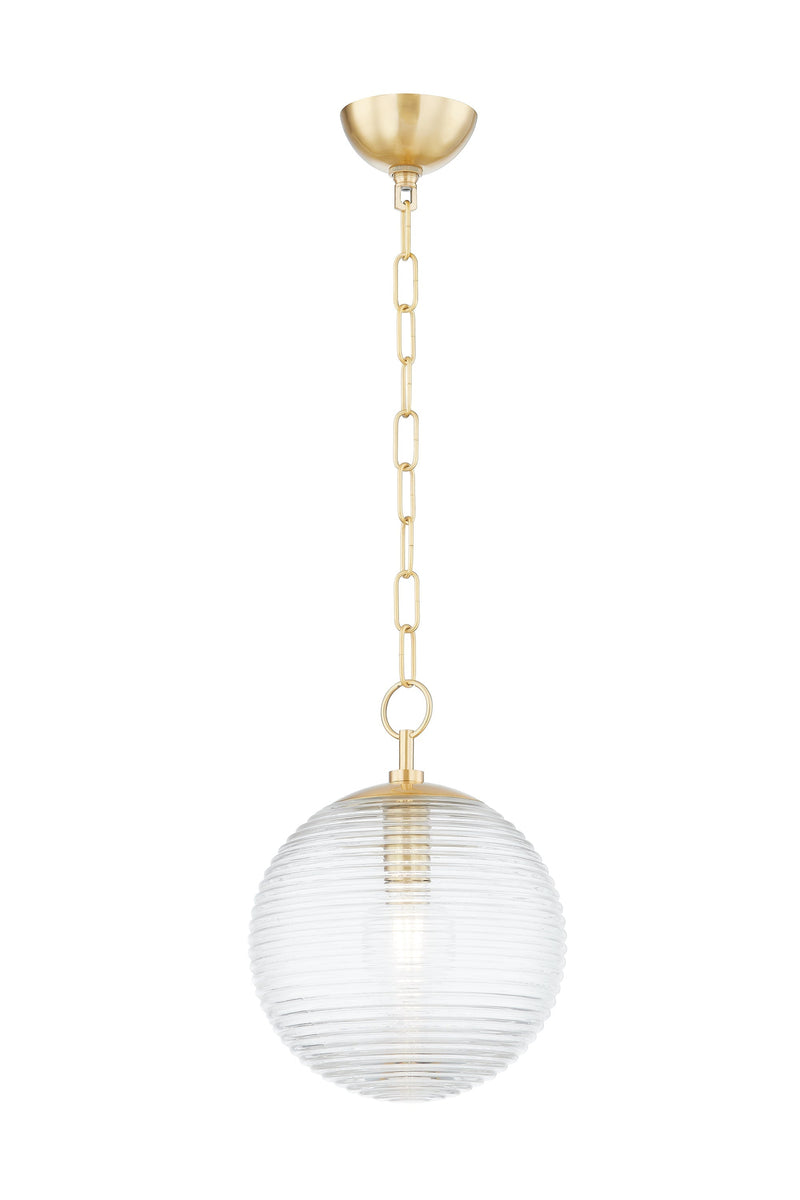 Lighting - Pendant Sara 1 Light Pendant // Aged Brass // Large 