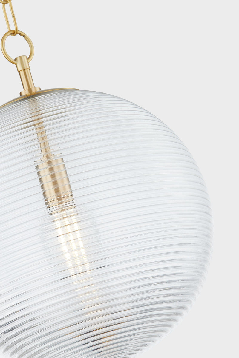 Lighting - Pendant Sara 1 Light Pendant // Aged Brass // Small 