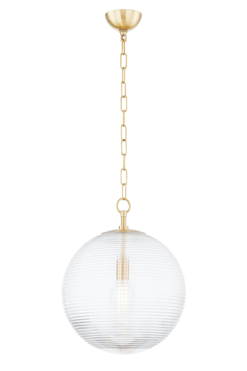 Lighting - Pendant Sara 1 Light Pendant // Aged Brass // Small 