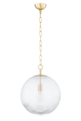 Lighting - Pendant Sara 1 Light Pendant // Aged Brass // Small 