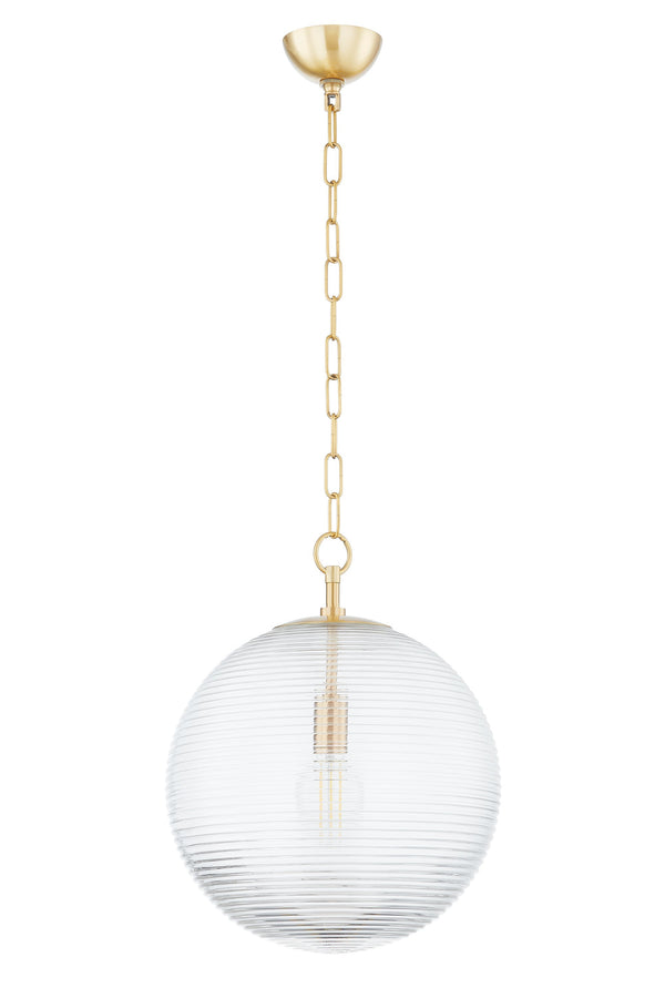 Lighting - Pendant Sara 1 Light Pendant // Aged Brass // Small 