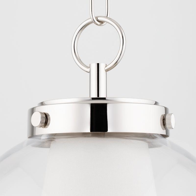 Lighting - Pendant Sasha 1 Light Small Pendant // Polished Nickel 